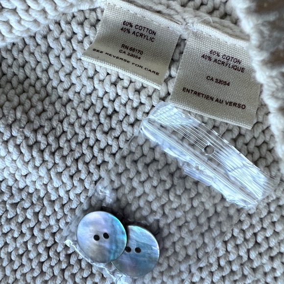 Free People Cream Cottagecore Cozycore Coquette Girl Button-Up Knit Cardigan XS - Picture 12 of 15